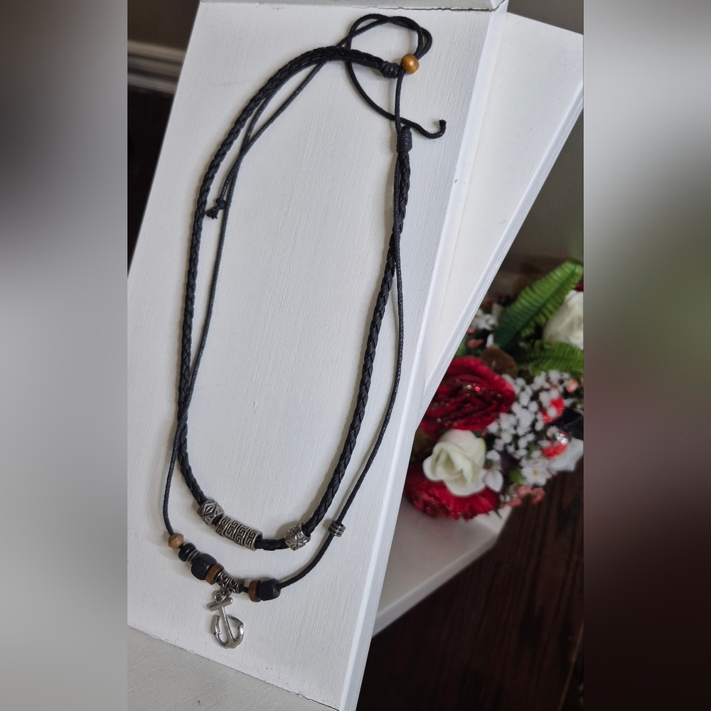Bohemian Beaded Necklaces with Tooth Pendant and Anchor Pendant - Picture 8 of 8